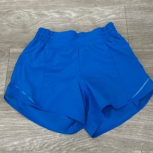 blue lululemon hotty hot shorts
